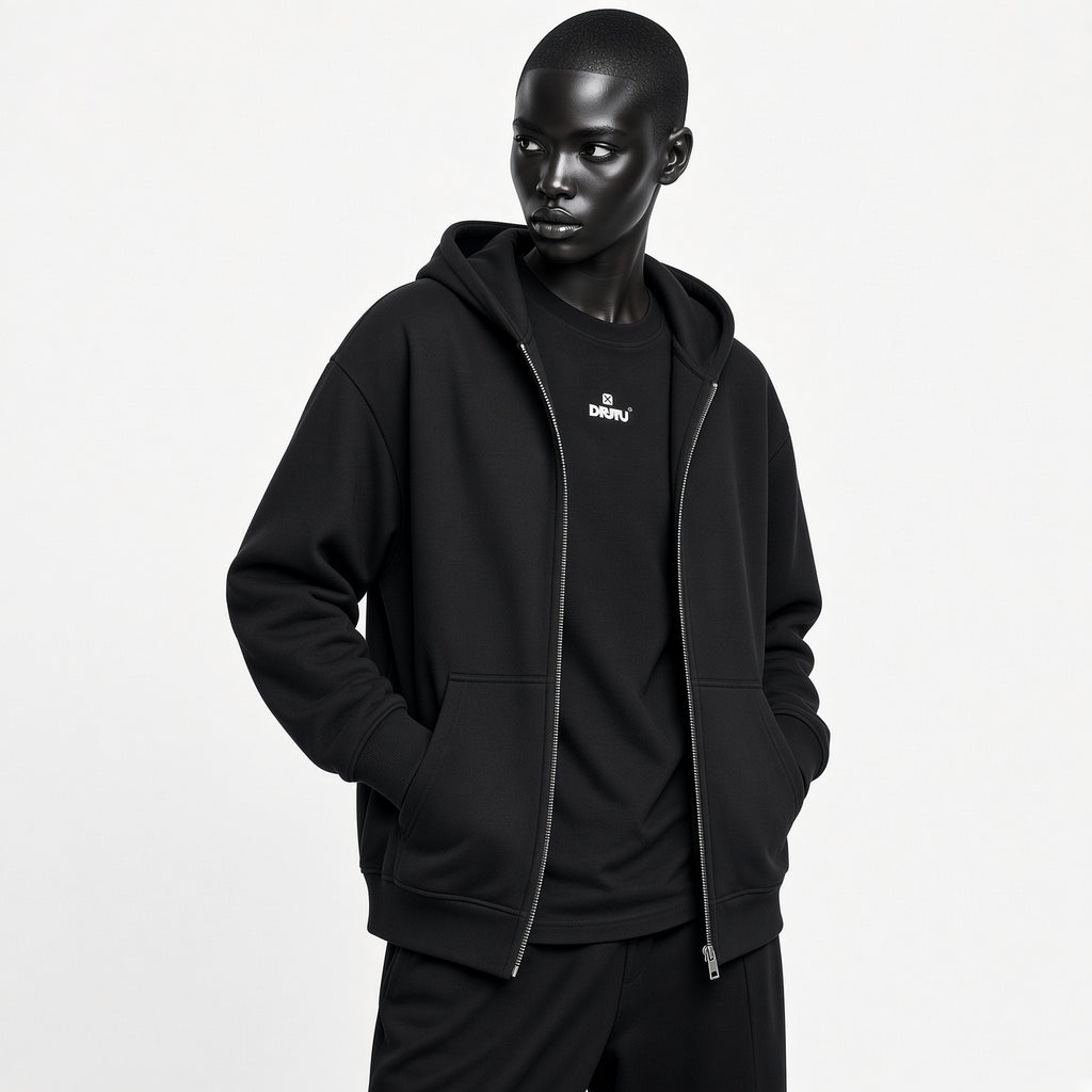 Boxy Zip Hoodie Drav